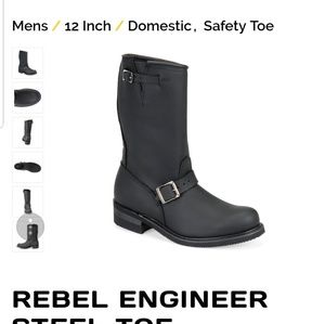 Carolina Rebel Engineer boots - steel toe